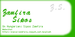 zamfira sipos business card